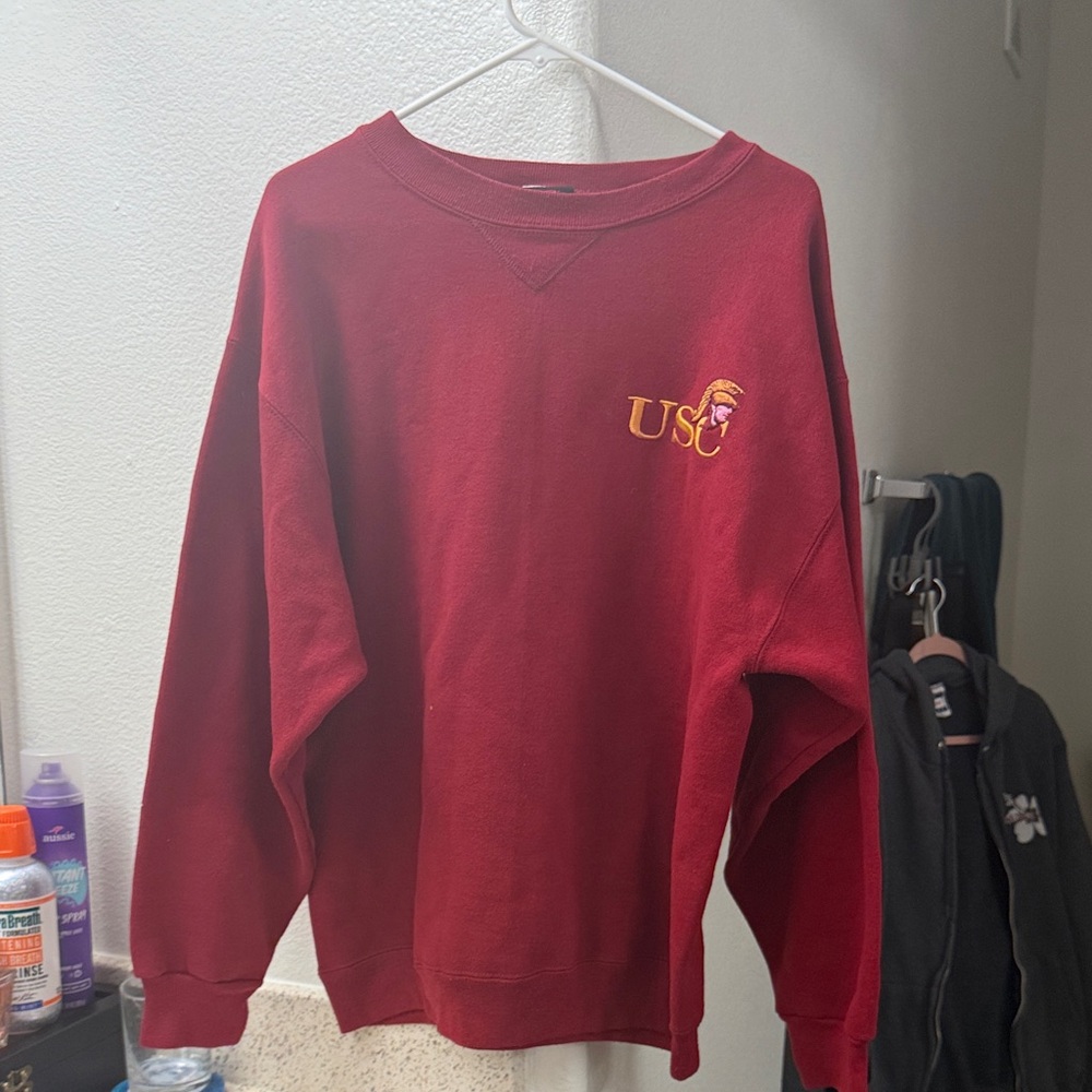 USC Men's Crewneck Sweater - Cardinal Red